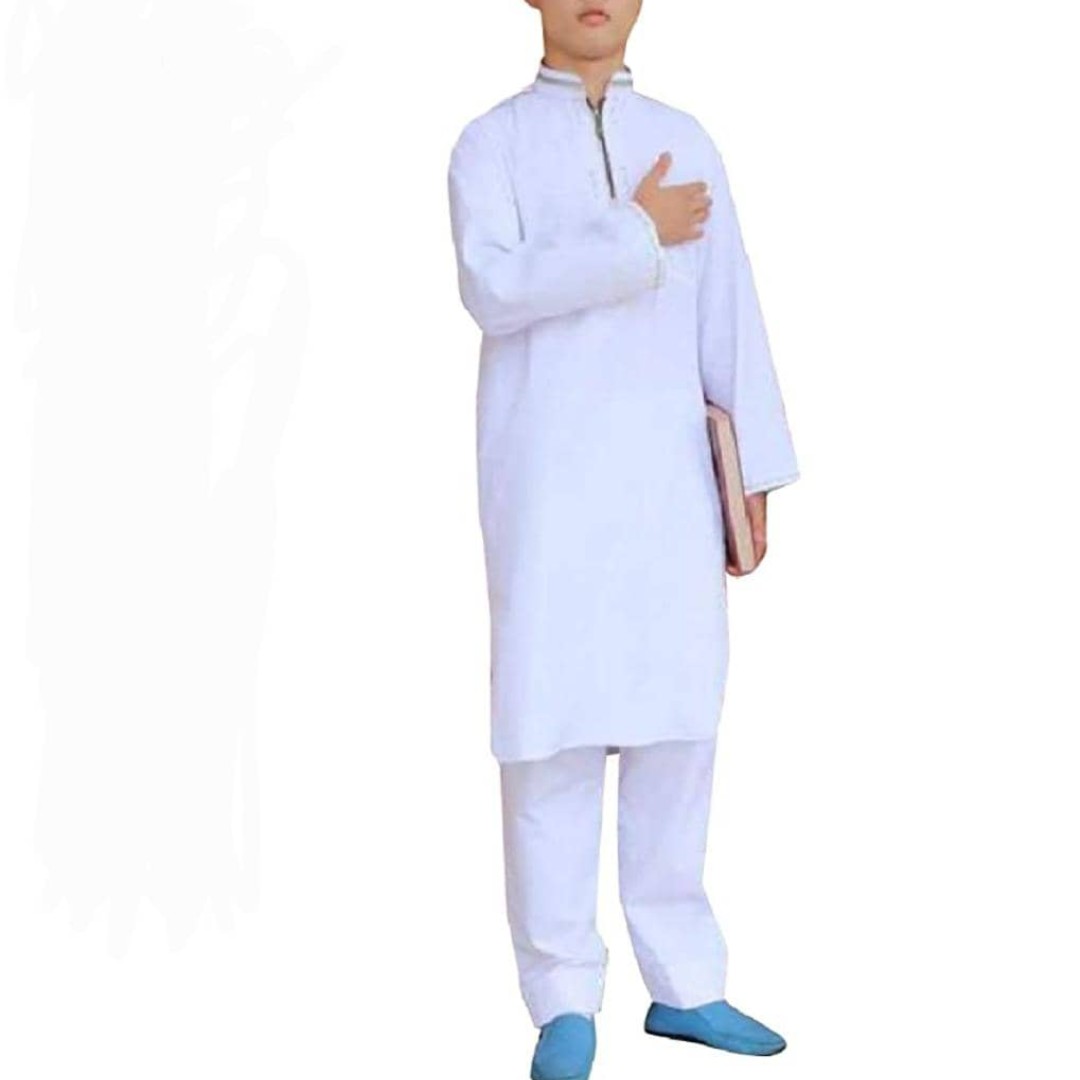 ROYAL White Kurta & Pajama Pant Set for boys/Kids (Kanzu)